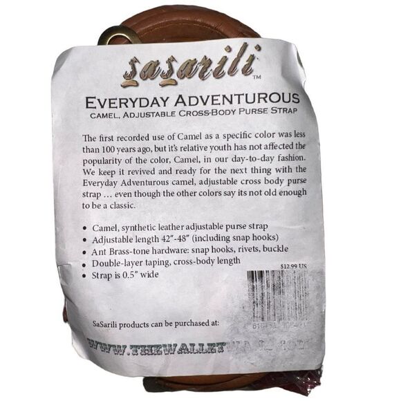 New tan faux leather replacement bag strap - Picture 2 of 2